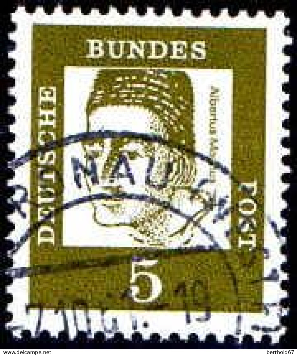 RFA Poste Obl Yv: 220c/228a Allemands Célèbres Papier Blanc Non-fluorescent (Beau Cachet Rond) - Gebraucht