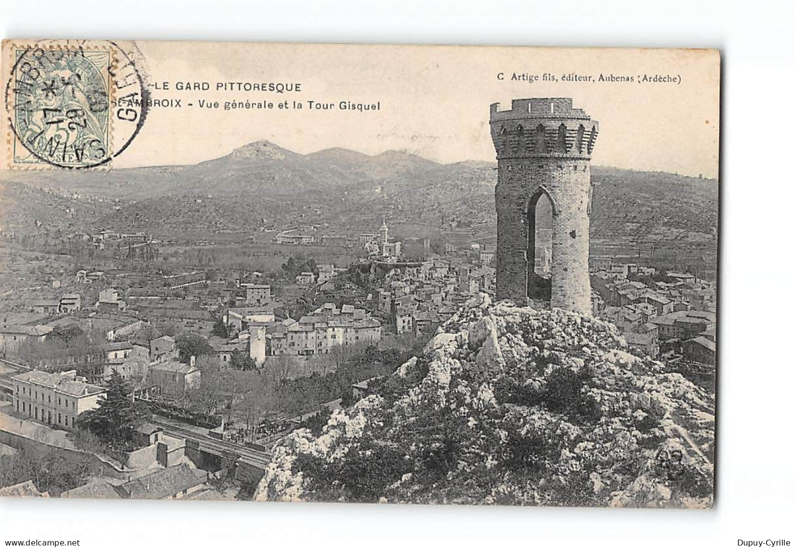 SAINT AMBROIX - Vue Générale Et La Tour Gisquel - Très Bon état - Saint-Ambroix