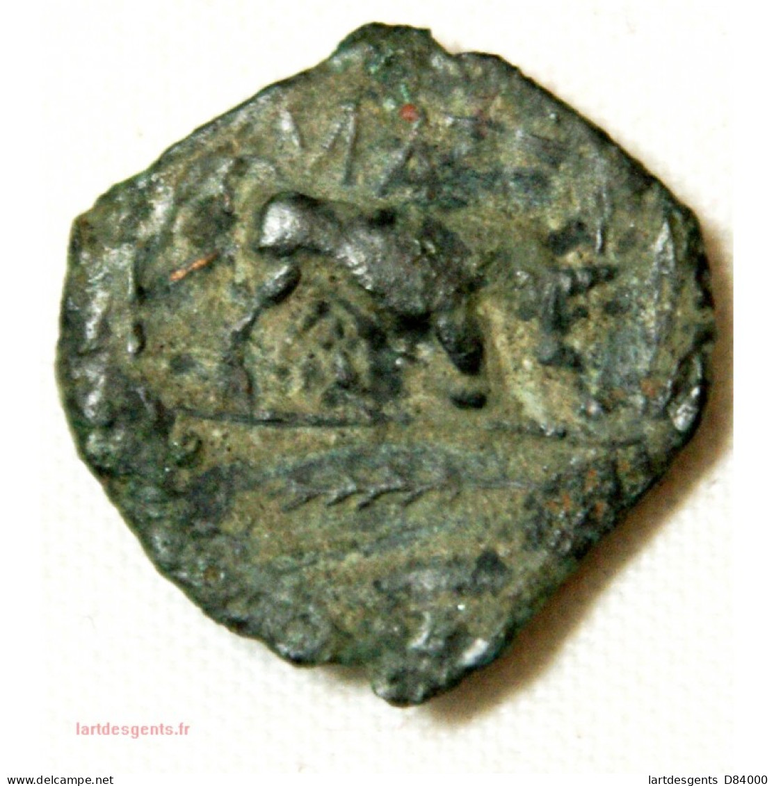 GAULOISE - Petit Bronze Au Taureau Palme à L'exergue - Keltische Münzen