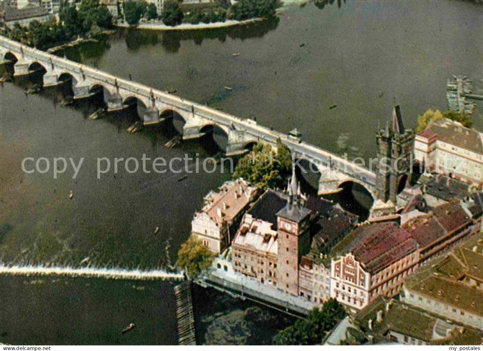 72846381 Praha Prahy Prague Fliegeraufnahme Karlsbruecke Altstaedter Brueckentur - Tschechische Republik