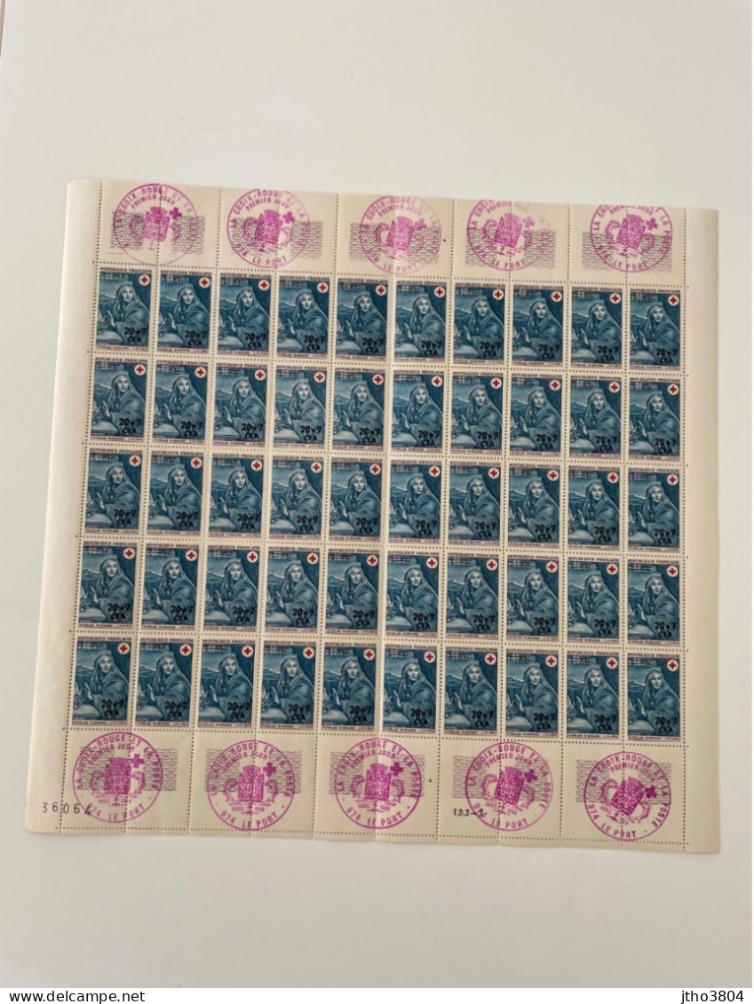 Réunion 1969 - 388 389 - Croix Rouge - 2 Feuilles 50 Timbres Etat Luxe Cachet Premier JOUR - Unused Stamps