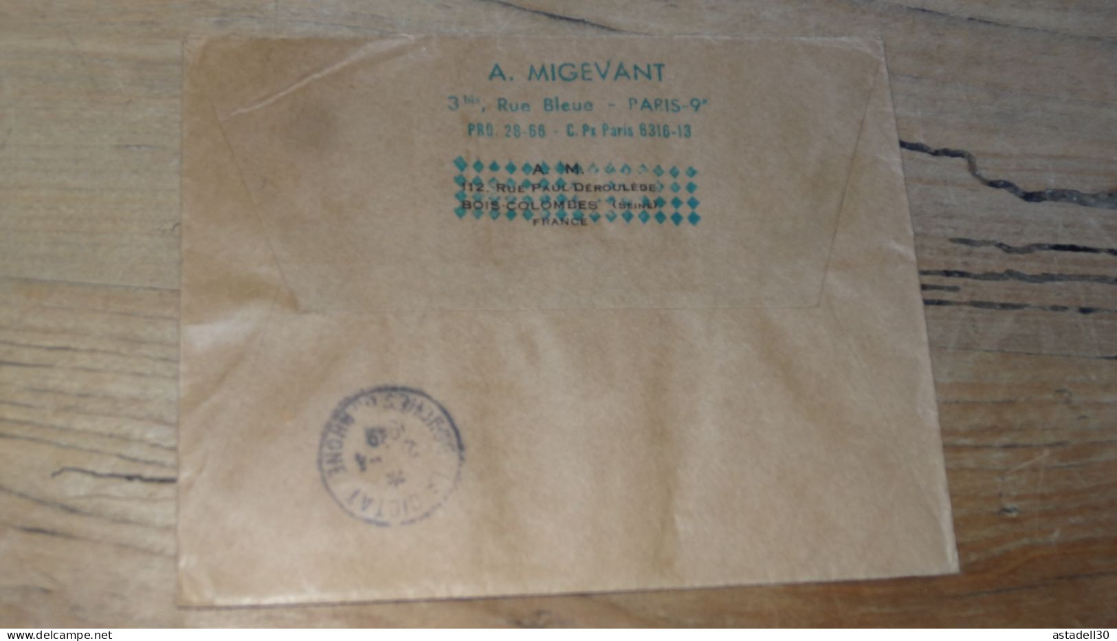 Enveloppe Recommandée PARIS Pour LA CIOTAT - 1949  ............BOITE1.......... 478 - 1921-1960: Modern Period
