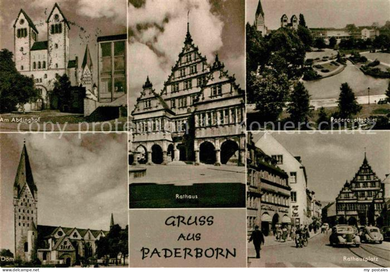 72844730 Paderborn Abdinghof Paderquellgebiet Rathausplatz Rathaus Dom Paderborn - Paderborn