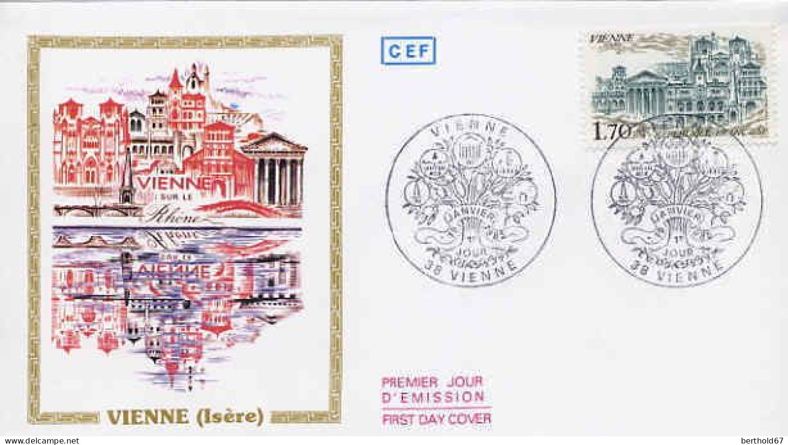 France Fdc Yv:2348 Mi:2477 Vienne Isère Vienne 19-1-85 - 1980-1989