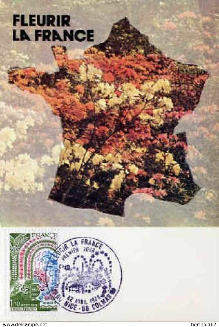 France Cmax Yv:2006 Mi:2095 Fleurir La France Nice Colmar 22-4-78 - 1970-1979