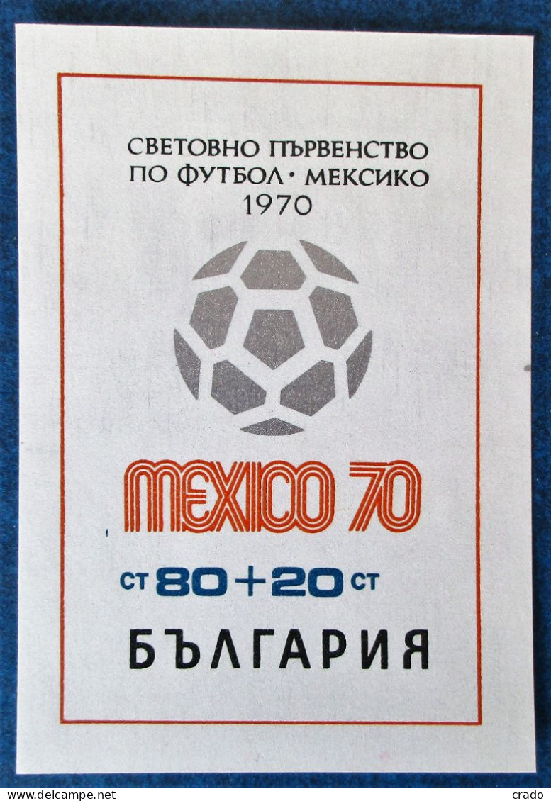 Bloc Neuf** De Bulgarie N°28 De 1970 Thème Football - Unused Stamps
