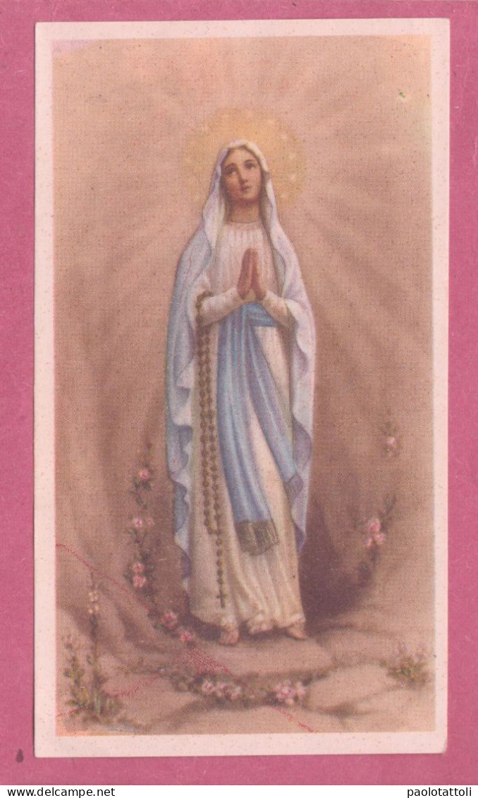 Santino, Holy Card.  Maria SS Immacolata . Ed. Enrico Bertarelli N° 2-512 Con Approvazione Ecllesiastica- - Images Religieuses