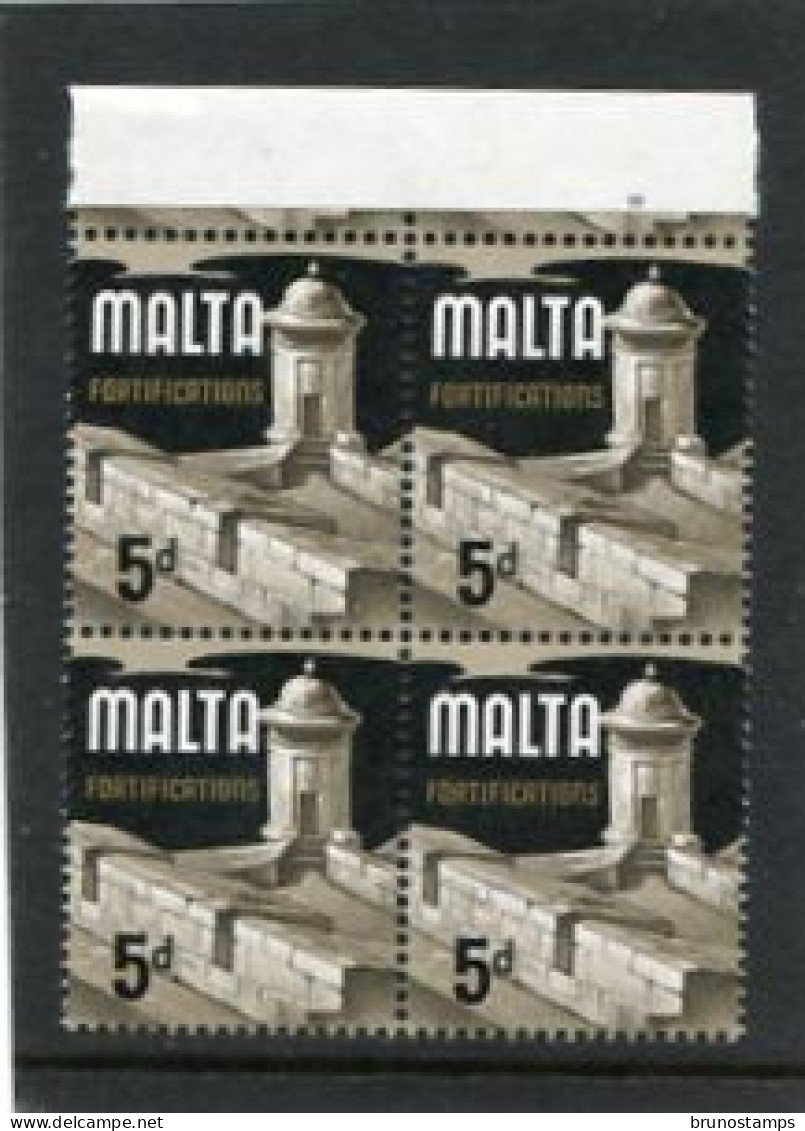 MALTA - 1965  5d  DEFINITIVE  BLOCK OF 4  MINT NH - Malte