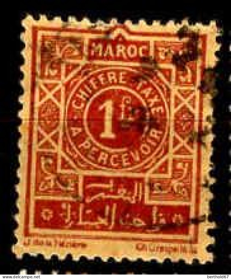 Maroc (Prot.Fr) Taxe Obl Yv:33 Mi:17 Chiffre-Taxe A Percevoir (Beau Cachet Rond) - Postage Due