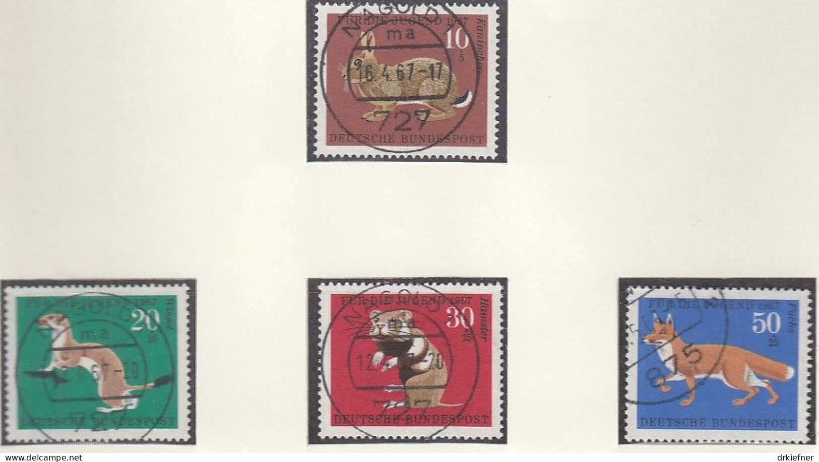 BRD  529-532, Gestempelt, Jugend: Pelztiere, 1967 - Gebraucht