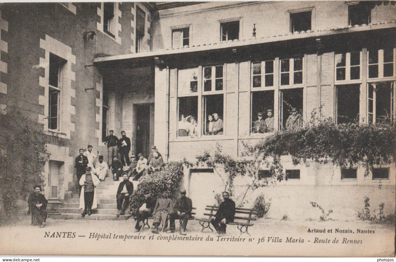 CPA  Nantes   (44)  Militaria  La Villa Maria Hôpital Temporaire Et Complémentaire Guerre De 14   Artaud Nozais - Nantes