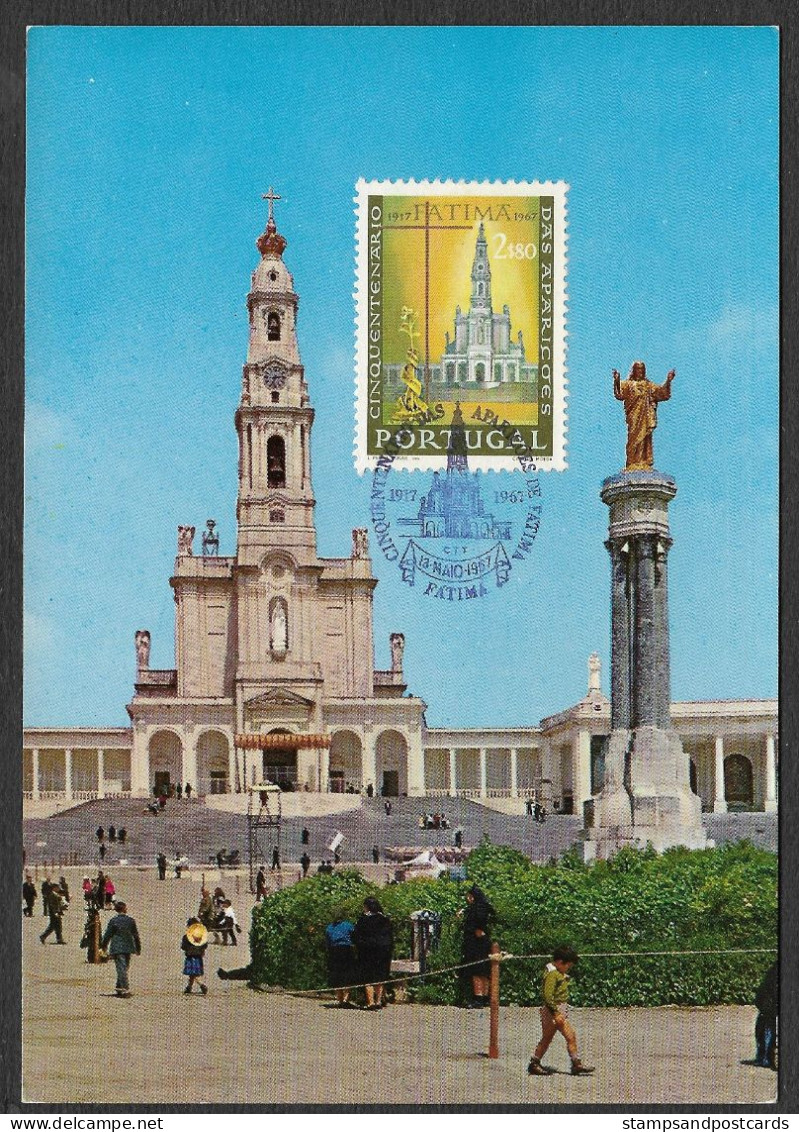 Portugal Carte Maximum Notre Dame De Fatima 1967 Maxicard Our Lady Of Fatima - Christentum