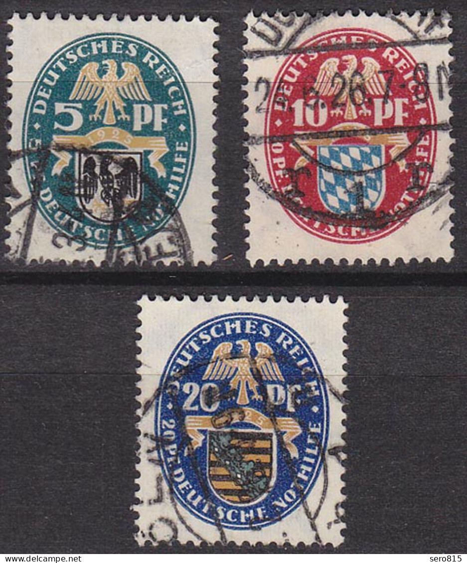 Deutsches Reich DR 1925 Mi. 375-377 Deutsche Nothilfe Gestempelt Used    (c265 - Autres & Non Classés