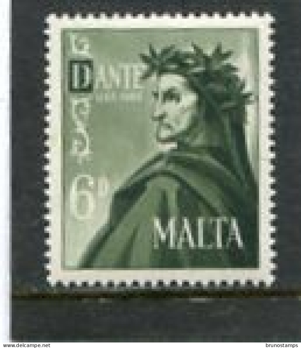 MALTA - 1965  6d  DANTE ALIGHIERI  MINT NH - Malta