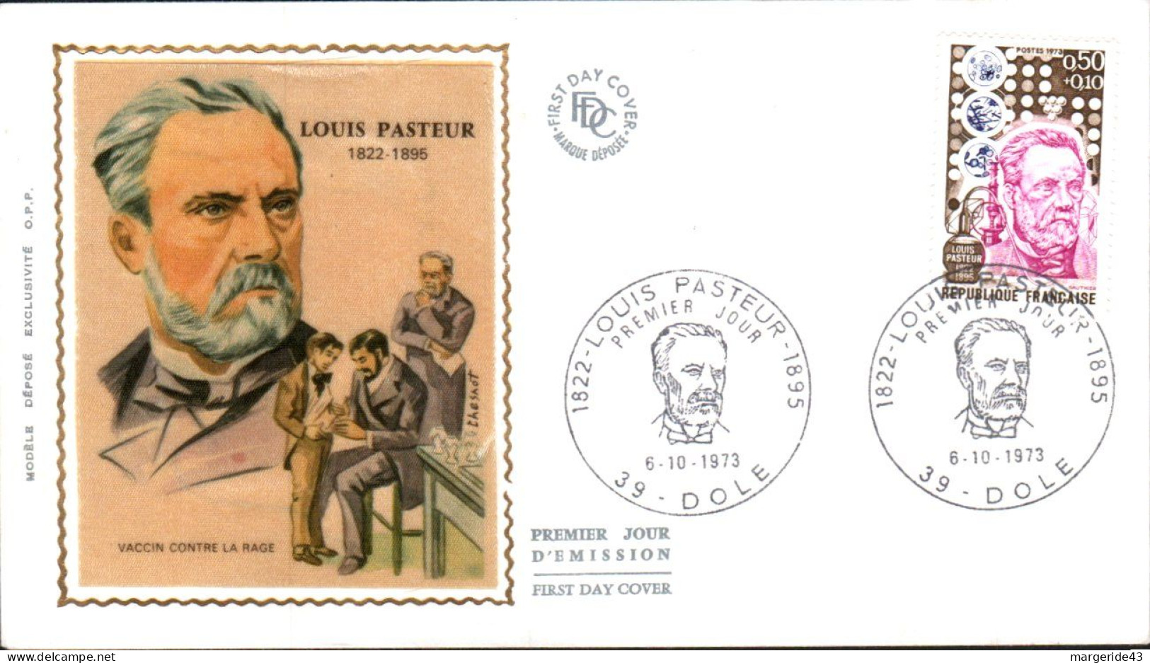 FDC 1973 LOUIS PASTEUR - 1970-1979