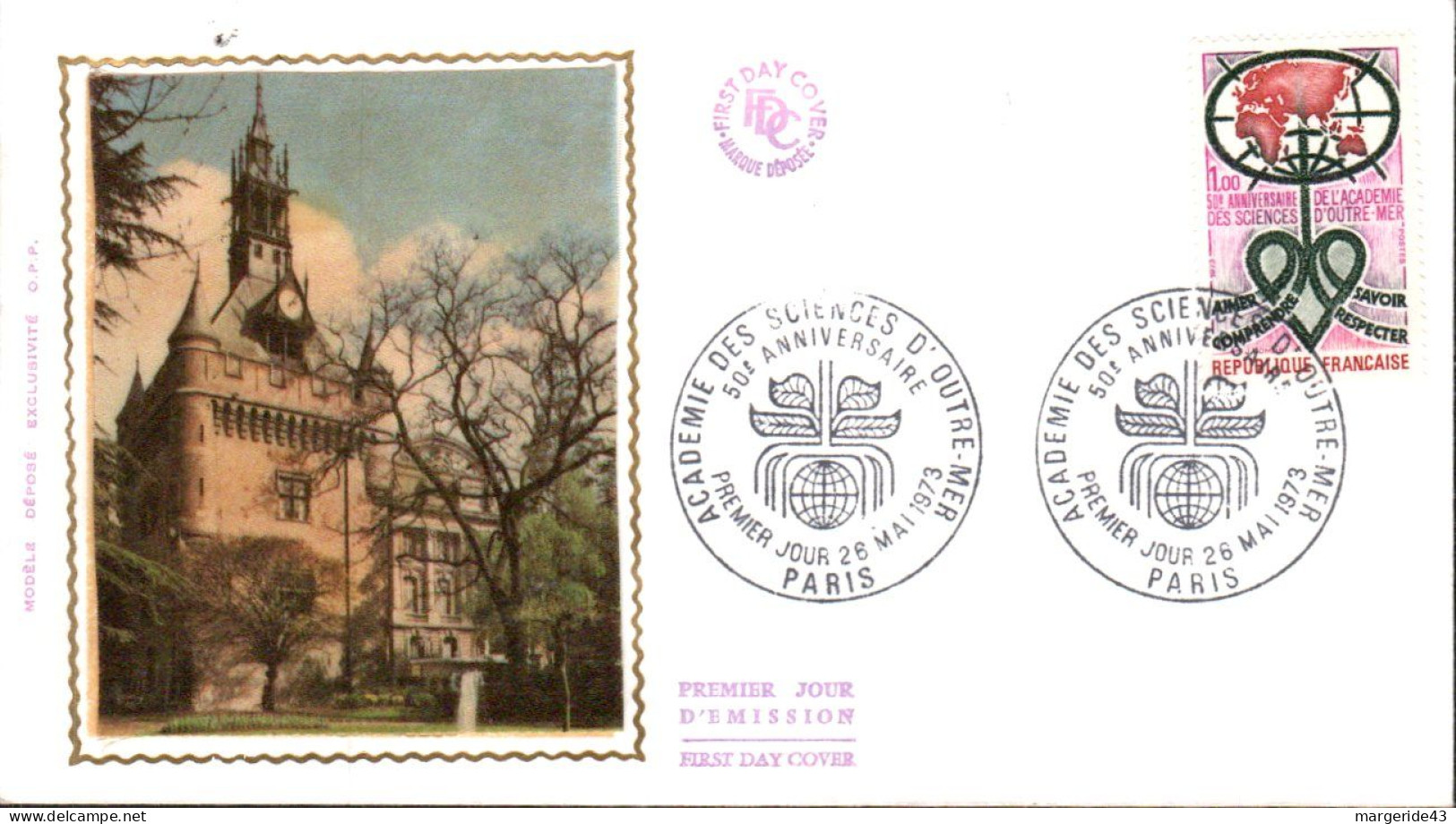 FDC 1973 ACADEMIE SCIENCES D'OUTREMER - 1970-1979