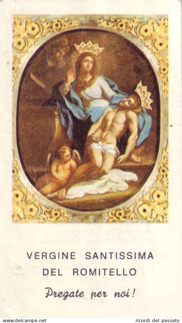 Santino Vergine Santissima Del Romitello - Devotieprenten