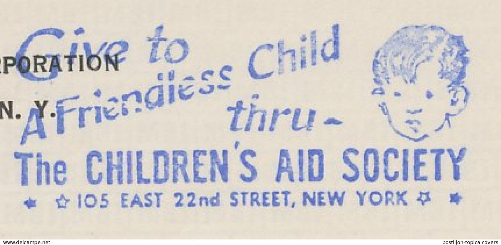 Meter Top Cut USA 1951 Children Aid Society - IBM - Autres & Non Classés