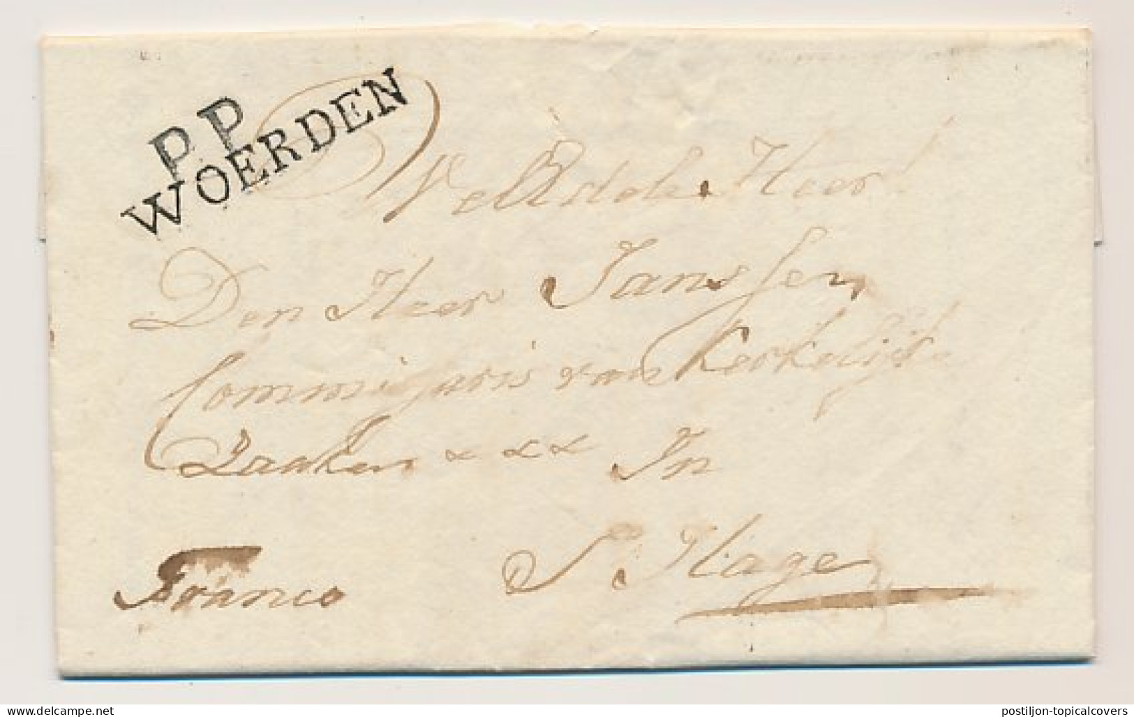 P.P. WOERDEN - S Gravenhage 1814 - ...-1852 Voorlopers