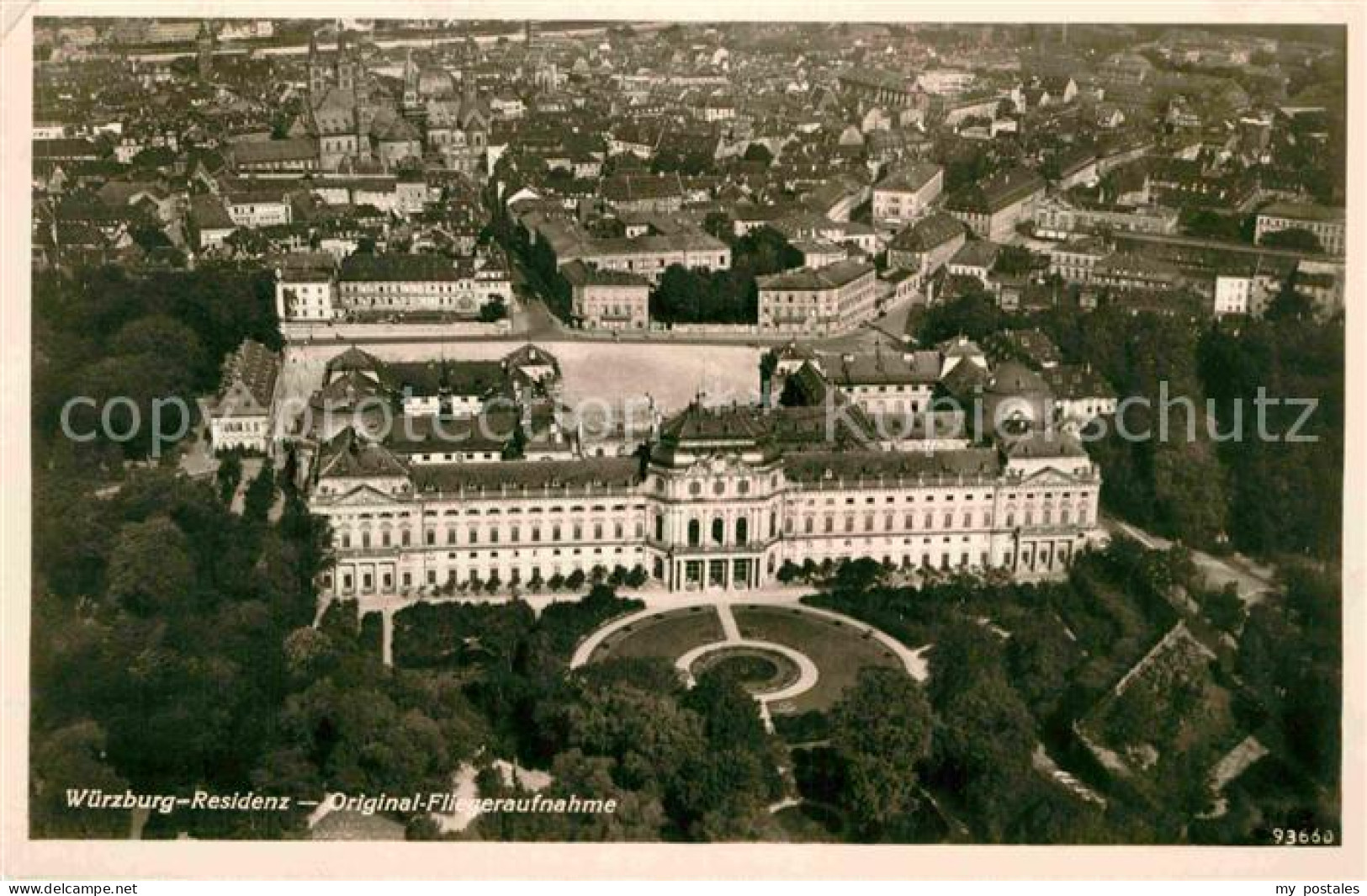 72842069 Wuerzburg Residenz Original Fliegeraufnahme Wuerzburg - Würzburg