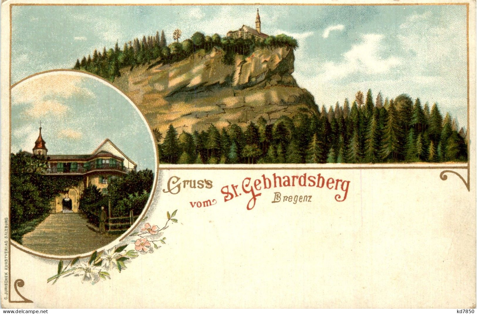 Gruss Aus St. Gebhardsberg Bei Bregenz - Litho - Bregenz