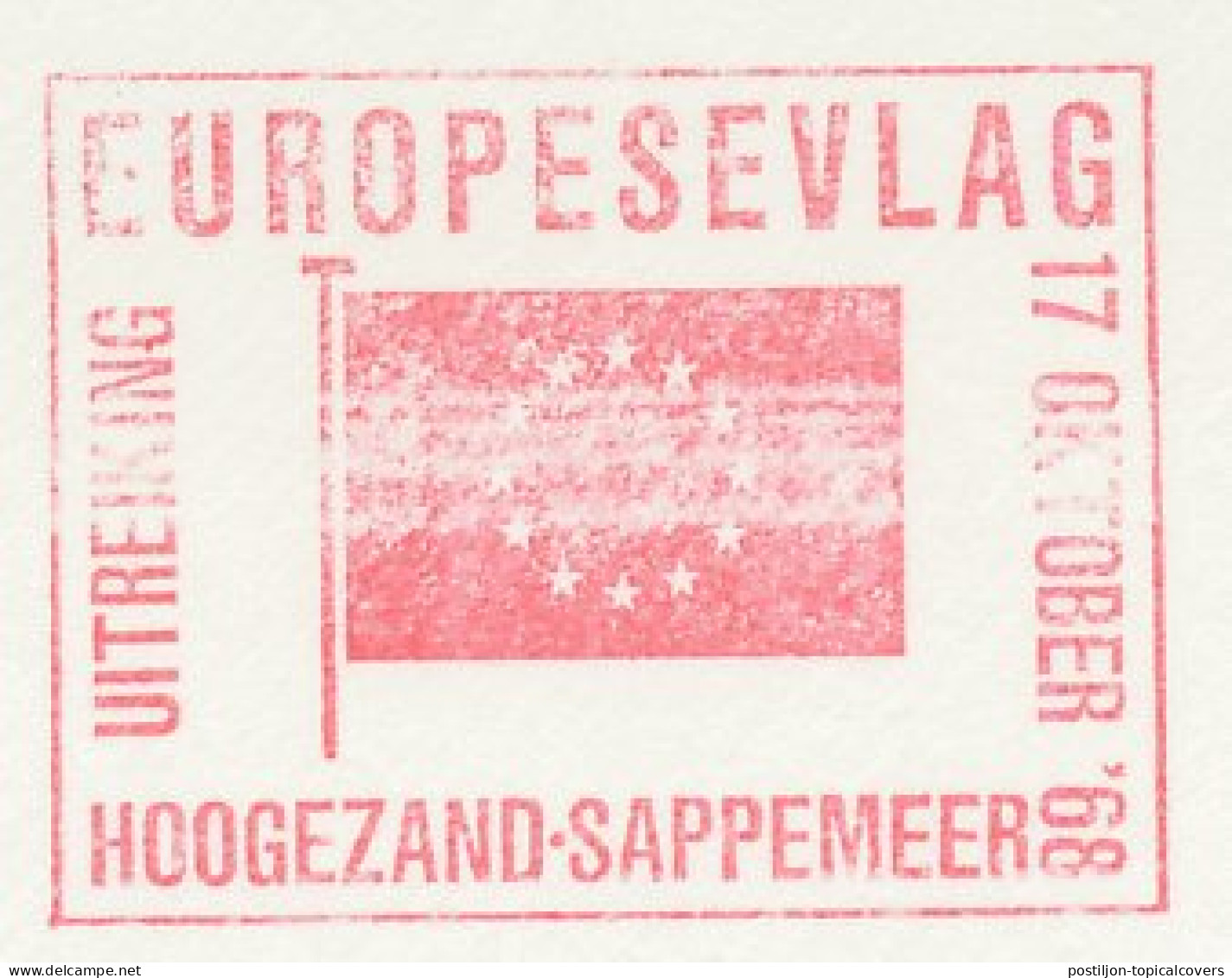 Meter Cover Netherlands 1968 Issue European Flag - Institutions Européennes