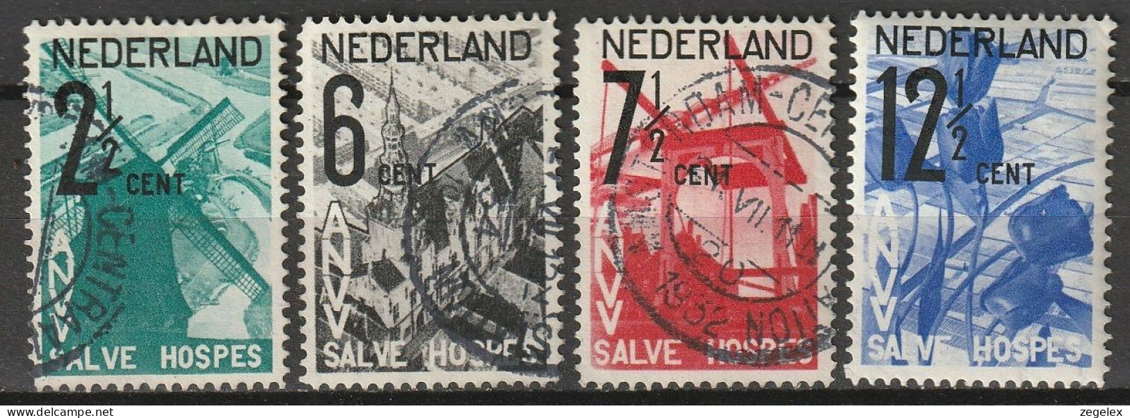 1932 ANVV - Windmolen NVPH 244-247  Cancelled/gestempeld - Windmill - Gebraucht