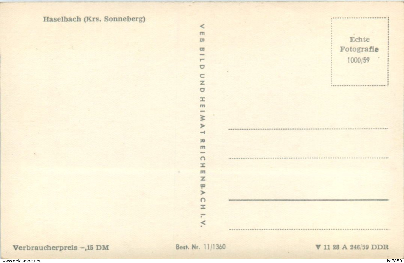 Haselbach Krs. Sonneberg - Sonneberg