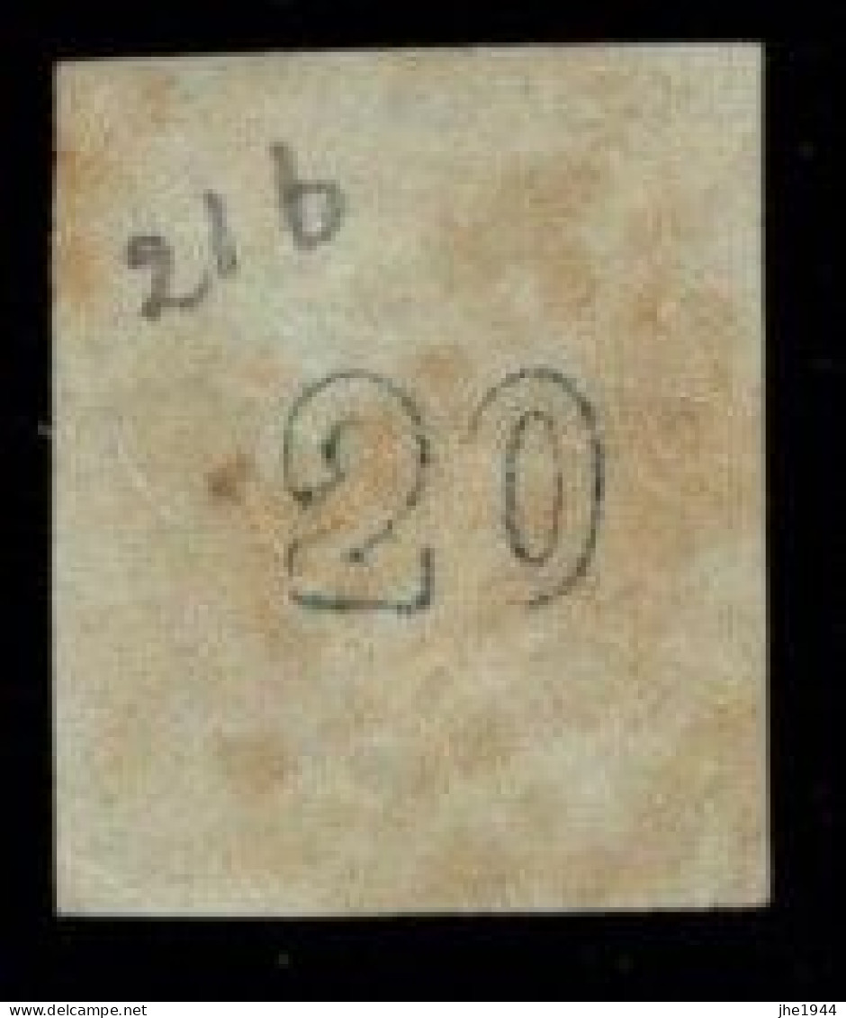 Grece N° 0021b Tête De Mercure Bleu 20 L Chiffre 20 Au Verso - Used Stamps