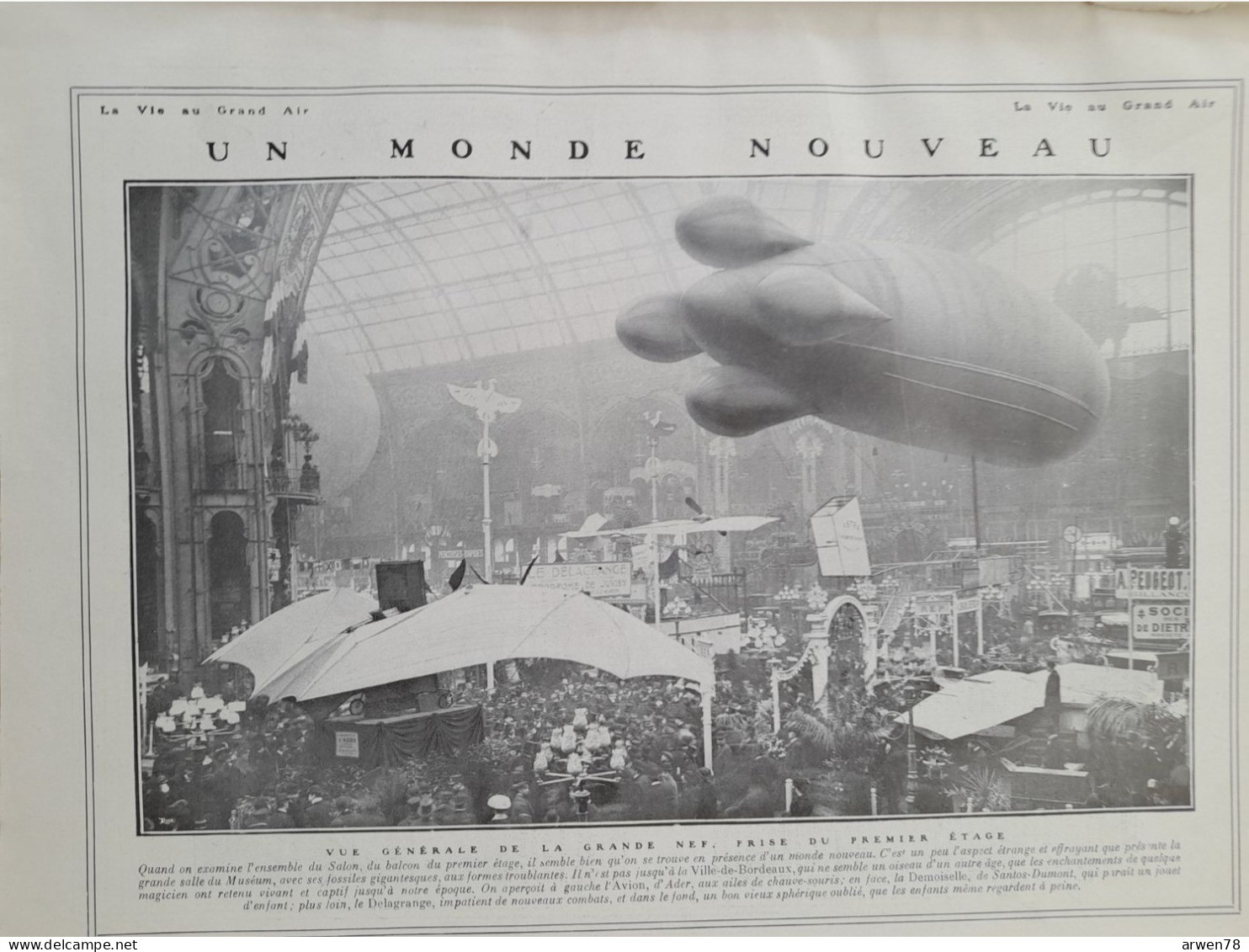 LA VIE AU GRAND AIR N° 537 /1909 1er SALON DE L'AERONAUTIQUE WILBUR WRIGHT  BOXE JACK JOHNSON TOMMY BURNS