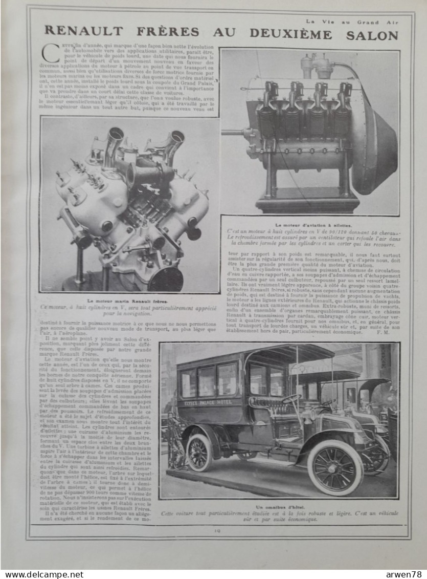 LA VIE AU GRAND AIR N° 537 /1909 1er SALON DE L'AERONAUTIQUE WILBUR WRIGHT  BOXE JACK JOHNSON TOMMY BURNS