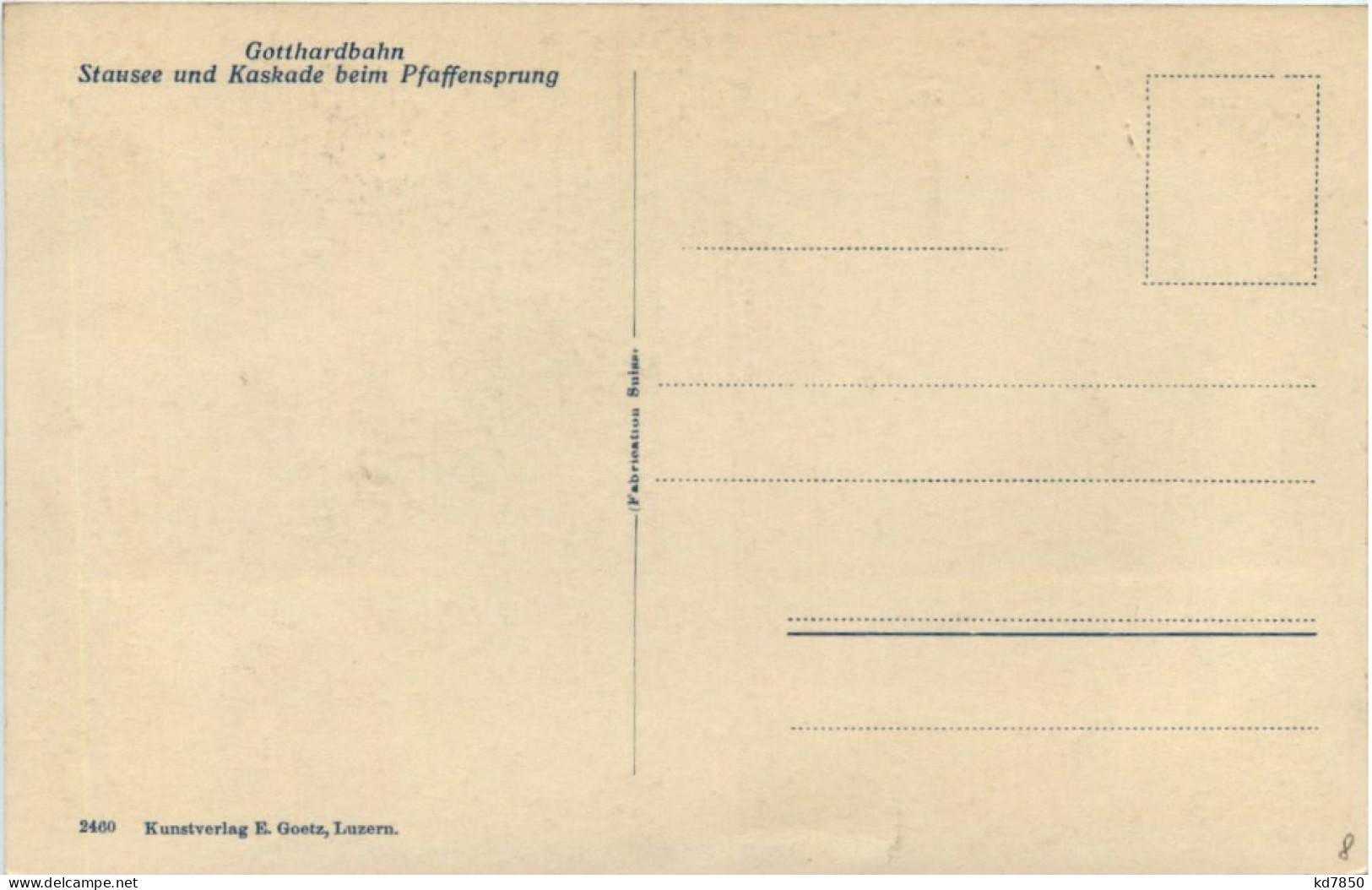 Gotthardbahn - Stausee Beim Pfaffensprung - Altri & Non Classificati