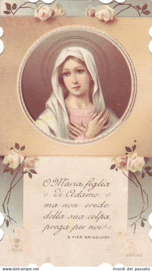 Santino Fustellato Santissima Vergine Immacolata - Devotieprenten