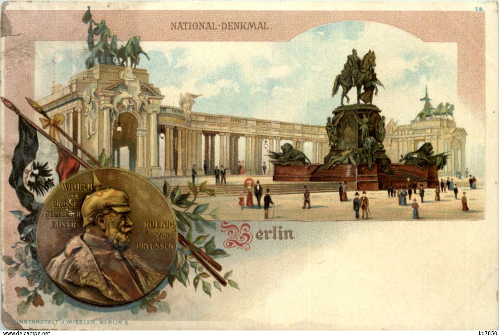 Berlin - National-Denkmal - Litho - Altri & Non Classificati