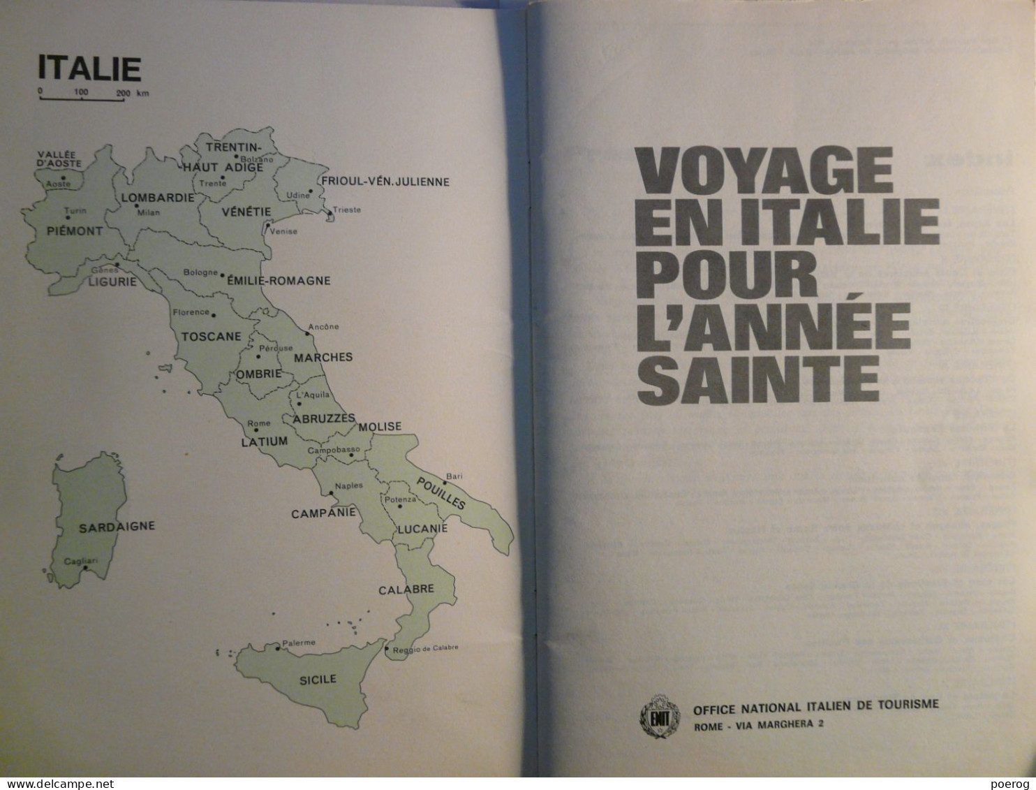 VOYAGE EN ITALIE POUR L' ANNEE SAINTE - 1974 - Monographie Office National Italien Du Tourisme - Geographie