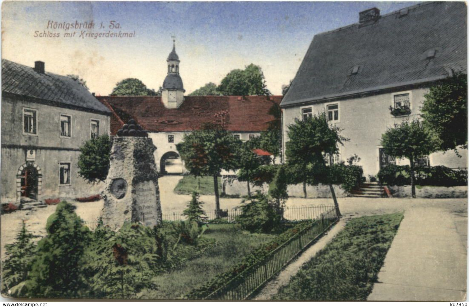 Königsbrück - Schloss Mit Kriegerdenkmal - Koenigsbrueck