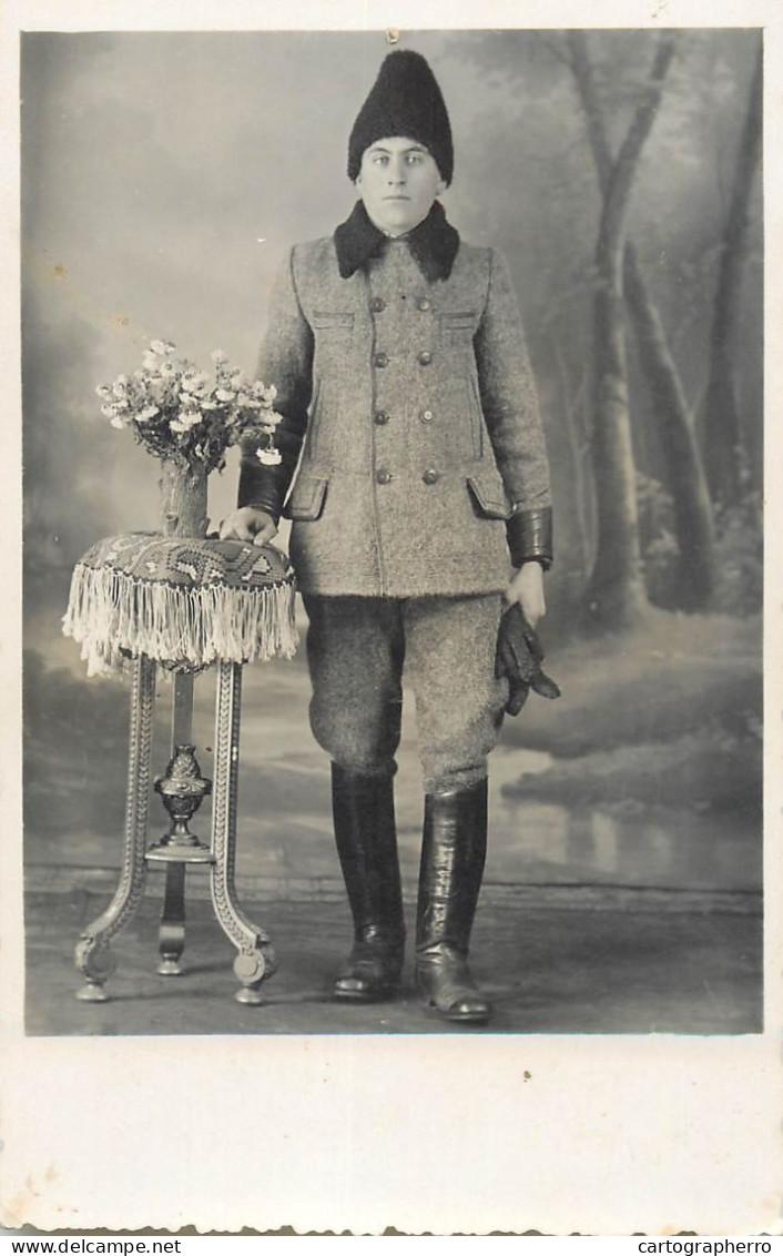 Souvenir Photo Postcard Elegant Man Traditional Costume 1943 - Photographie