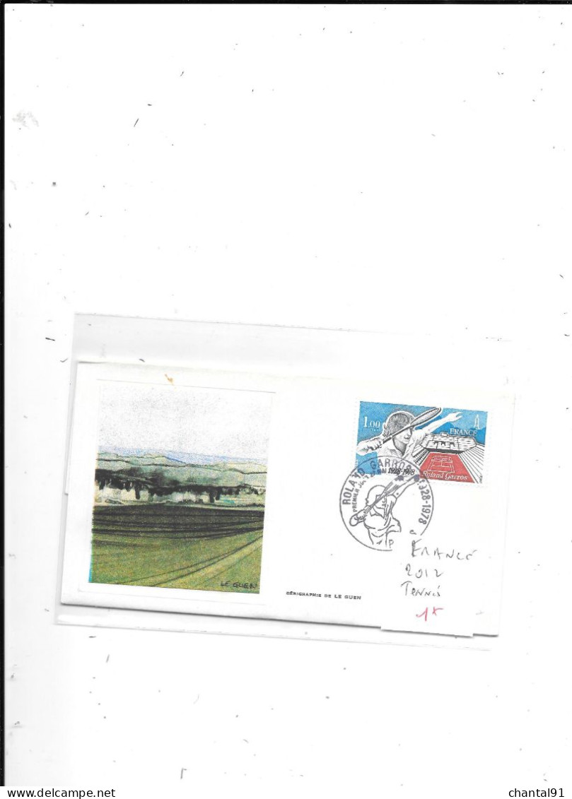 FRANCE FDC N° 2012 TENNIS - 1970-1979