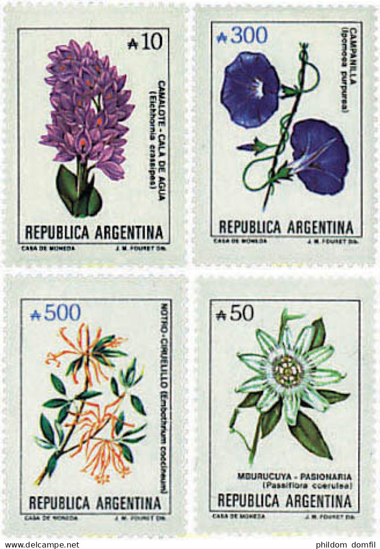 730715 MNH ARGENTINA 1989 SERIE CORRIENTE. FLORES - Nuevos