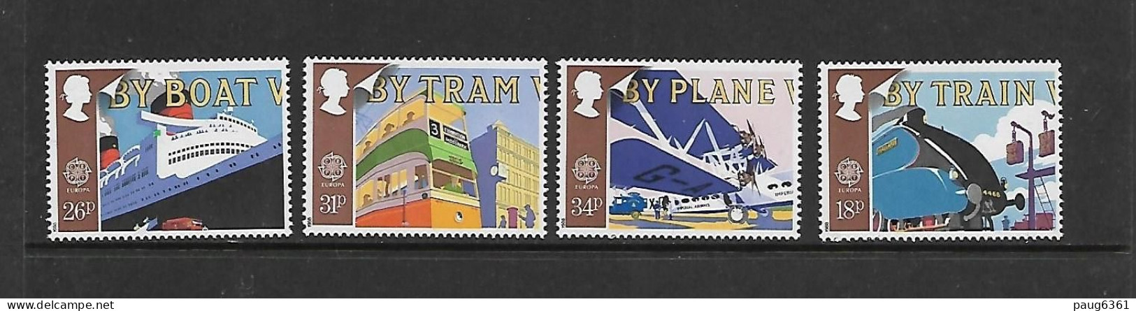 GRANDE-BRETAGNE 1988 TRAINS  YVERT N°1311/1314 NEUF MNH** - Eisenbahnen