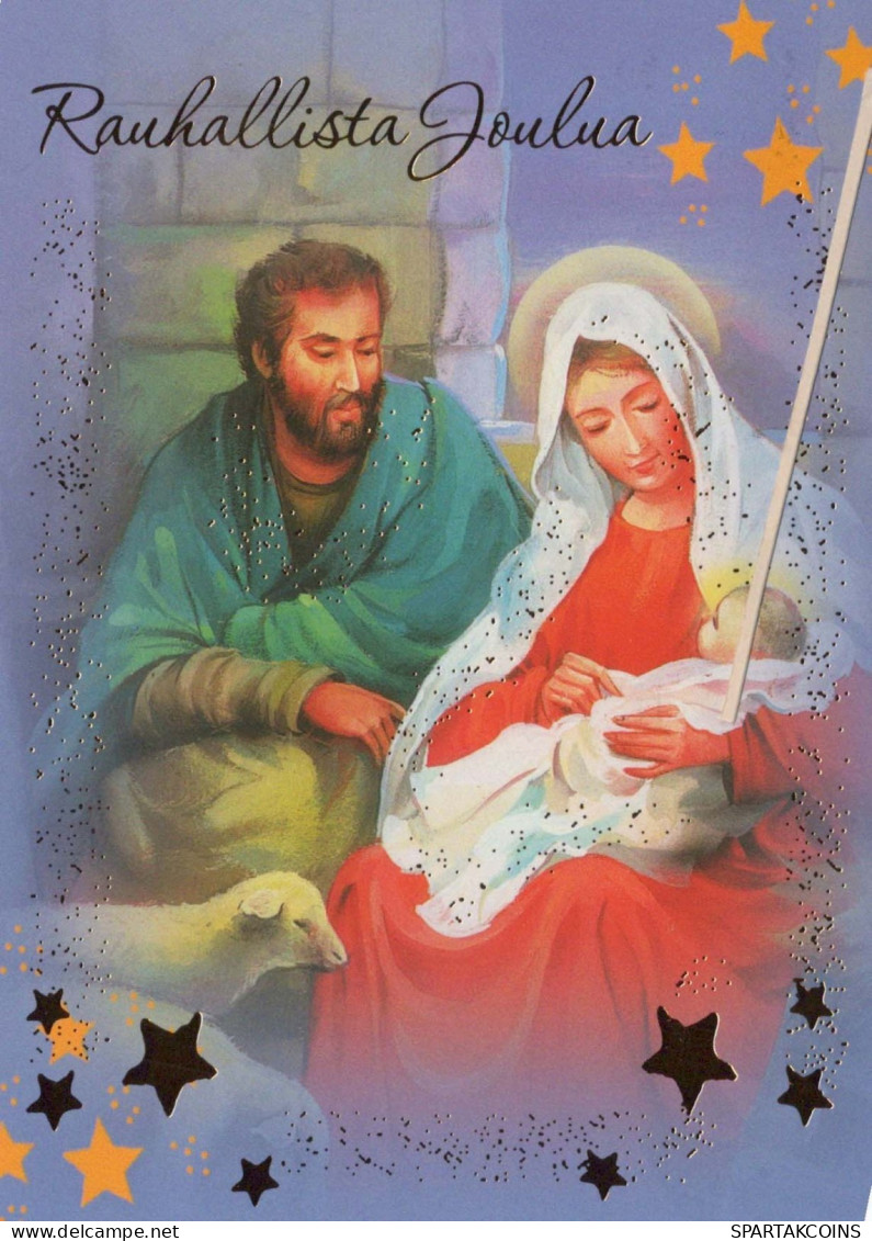 Jungfrau Maria Madonna Jesuskind Weihnachten Religion Vintage Ansichtskarte Postkarte CPSM #PBP739.DE - Virgen Mary & Madonnas