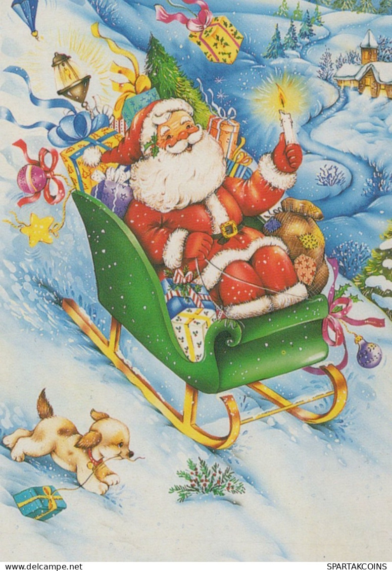 WEIHNACHTSMANN SANTA CLAUS WEIHNACHTSFERIEN Vintage Postkarte CPSMPF #PAJ394.DE - Santa Claus