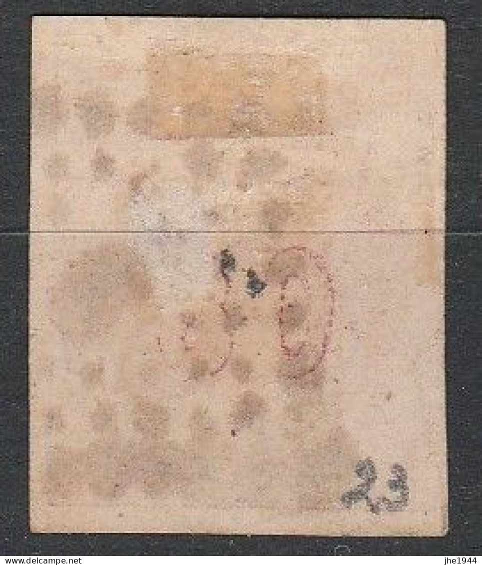 Grece N° 0023 Rose Carminé 80 L Chiffre 80 Au Verso - Used Stamps