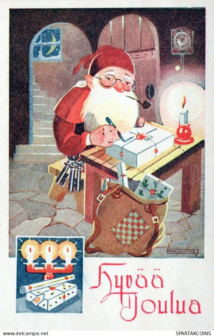 PÈRE NOËL Bonne Année Noël Vintage Carte Postale CPSMPF #PKG342.FR - Santa Claus