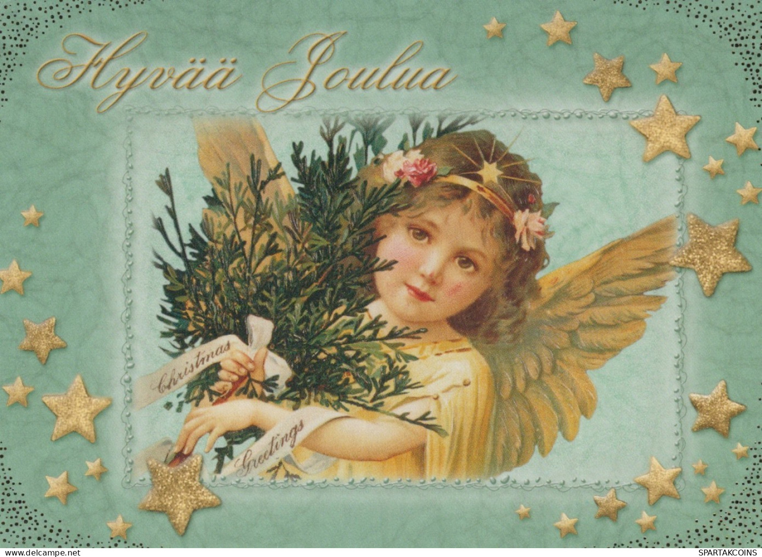 ANGEL CHRISTMAS Holidays Vintage Postcard CPSM #PAH254.GB - Anges