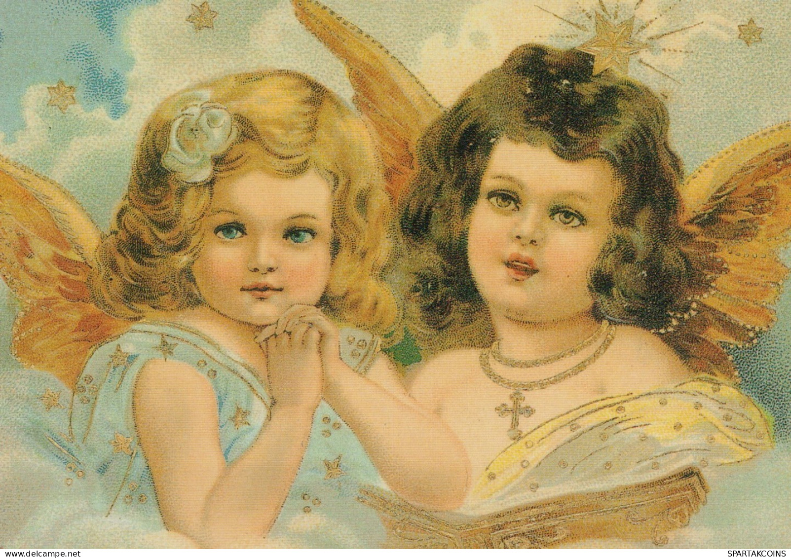 ANGEL CHRISTMAS Holidays Vintage Postcard CPSM #PAH382.GB - Angels