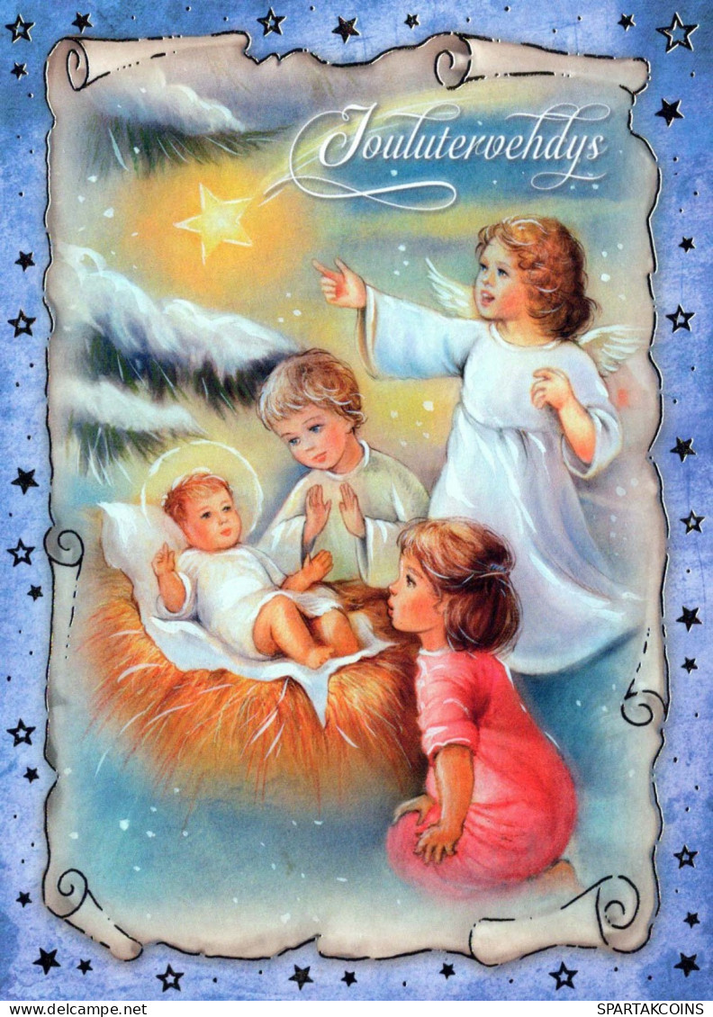 ANGELO Natale Vintage Cartolina CPSM #PBP548.IT - Angels