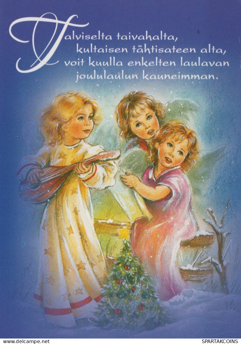 ANGELO Buon Anno Natale Vintage Cartolina CPSM #PAH258.IT - Anges