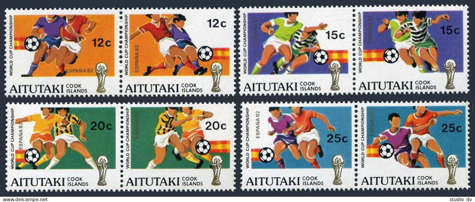 Aitutaki 250-253, MNH. Michel 420-427. World Soccer Cup Spain-1982. - Aitutaki