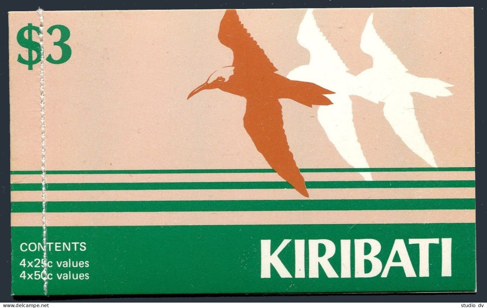 Kiribati 392A, 396 Booklet, MNH. Brown Noddies, Curlews, 1985. - Kiribati (1979-...)